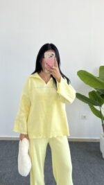 Alexi Polo Yaka Triko Takım - Sarı - Görsel 3