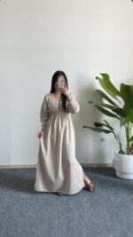 Alina Pamuk Elbise - Taş