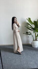 Alina Pamuk Elbise - Taş - Görsel 8