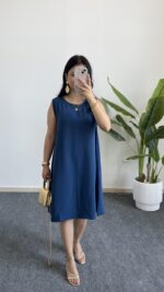 Alinn Aerobin Şehir Boy Elbise - İndigo - Görsel 3