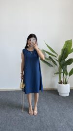 Alinn Aerobin Şehir Boy Elbise - İndigo - Görsel 4