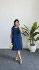 Alinn Aerobin Şehir Boy Elbise - İndigo