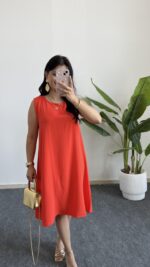 Alinn Aerobin Şehir Boy Elbise - Narçiçeği - Görsel 2