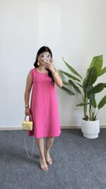 Alinn Aerobin Şehir Boy Elbise - Pembe - Görsel 3