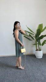 Alinn Aerobin Şehir Boy Elbise - Yeşil - Görsel 4