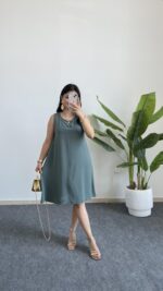 Alinn Aerobin Şehir Boy Elbise - Yeşil - Görsel 3