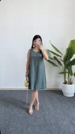 Alinn Aerobin Şehir Boy Elbise - Yeşil - Görsel 5