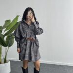 Avora Kemer Detaylı Oversize Gömlek Elbise - Kahve