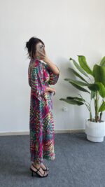 Aydem Kruvaze Viskon Elbise - Pembe - Görsel 5