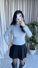 Balıkçı Yaka Kaşkorse Gri Body - Görsel 6