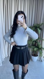 Balıkçı Yaka Kaşkorse Gri Body - Görsel 4