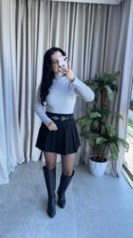 Balıkçı Yaka Kaşkorse Gri Body - Görsel 5