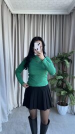 Balıkçı Yaka Kaşkorse Yeşil Body - Görsel 5