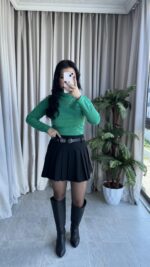 Balıkçı Yaka Kaşkorse Yeşil Body