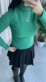 Balıkçı Yaka Kaşkorse Yeşil Body - Görsel 6