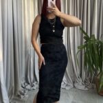 Batik Desen Fitilli Crop Takım