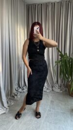 Batik Desen Fitilli Crop Takım