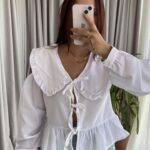 Bebe Yaka Bağlamalı Gömlek