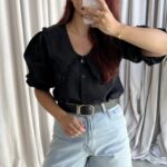 Bebe Yaka Siyah Gömlek