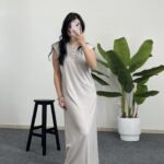 Beyra Modal Basic Elbise - Taş