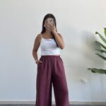 Bol Paça Modal Tensel Pantolon - Bordo