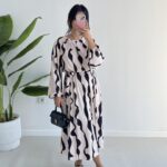 Bolenda Kuşaklı Midi Elbise