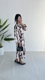 Bolenda Kuşaklı Midi Elbise - Görsel 4