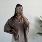 Carlos Kısa Kol Tensel Gömlek - Kahve