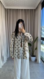 Crep Saten Gömlek - Görsel 2