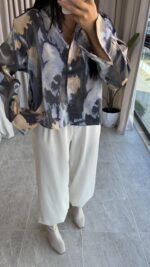 Amy Saten Gömlek - Görsel 4