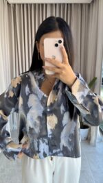 Amy Saten Gömlek - Görsel 3