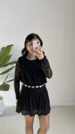 Dantel Elbise - Siyah - Görsel 2