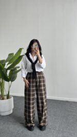 Mary Ekose Palazzo Pantolon - Kahve