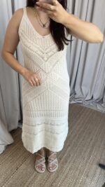 Ekru Ajurlu Elbise - Görsel 3