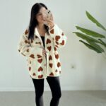 Fermuarlı Oversize Peluş Ceket