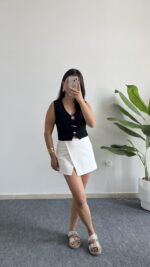 Güneş Aksesuarlı Bluz - Siyah - Görsel 7