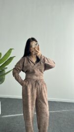 Polera İkili Takım - Sütlü Kahve - Görsel 4