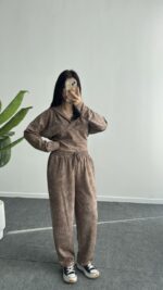 Polera İkili Takım - Sütlü Kahve - Görsel 5