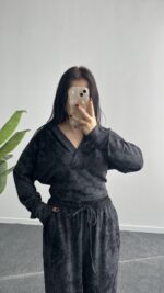 Polera İkili Takım -Siyah - Görsel 2