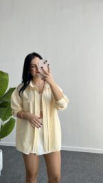 Tores Garnili Gömlek - Sarı