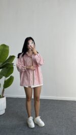 Tores Garnili Gömlek - Kırmızı - Görsel 6