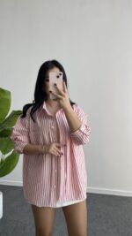 Tores Garnili Gömlek - Kırmızı - Görsel 5