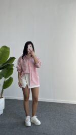 Tores Garnili Gömlek - Kırmızı - Görsel 2