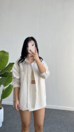 Tores Garnili Gömlek - Kahve