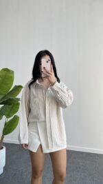 Tores Garnili Gömlek - Kahve - Görsel 2