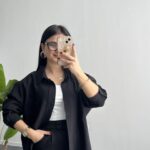 Leoni Oversize Basic Gömlek - Siyah