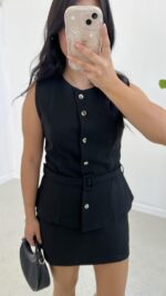 Jessy Takım Görünümlü Elbise - Siyah - Görsel 6