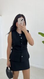 Jessy Takım Görünümlü Elbise - Siyah - Görsel 10