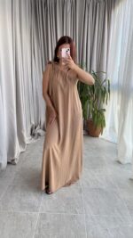 Kahverengi Lena Elbise - Görsel 3