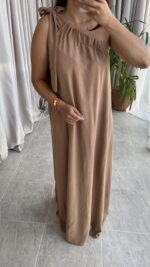 Kahverengi Lena Elbise - Görsel 2